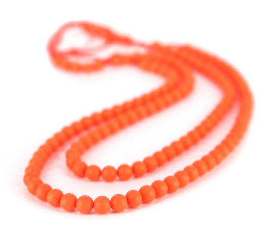 bijtketting Rainbow Loom&nbsp;90 cm silicone oranje