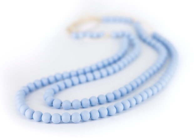 bijtketting Rainbow Loom&nbsp;90 cm lichtblauw