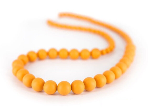 bijtketting Marshmellow&nbsp;75/7 cm okergeel
