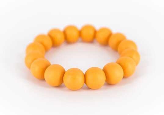 bijtketting Marshmellow&nbsp;75/7 cm okergeel