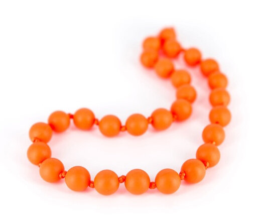 bijtketting Macaron Shorty&nbsp;25 cm silicone oranje