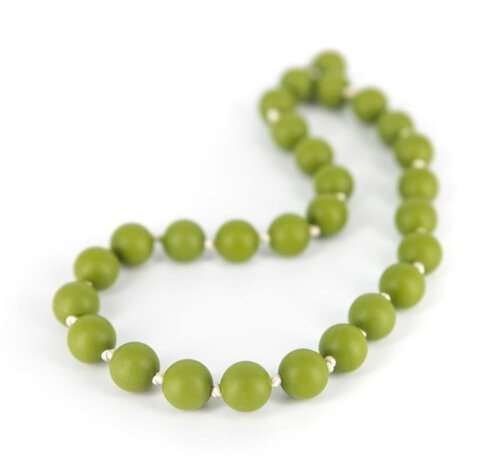 bijtketting Macaron Shorty&nbsp;25 cm silicone groen