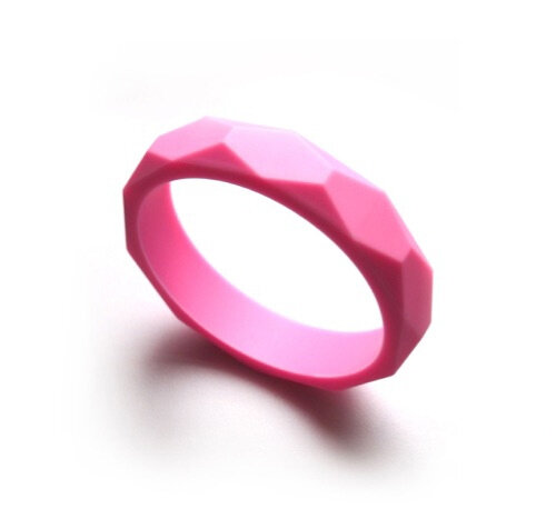 bijtarmband Jelly Belly&nbsp;6,5 cm silicone roze