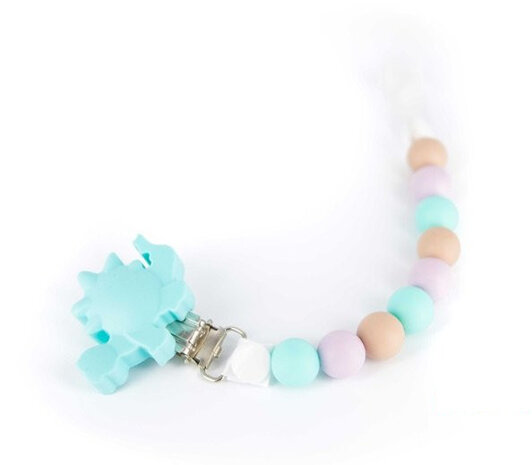 fopspeenketting Pop Rocks 28 cm siliconen turquoise