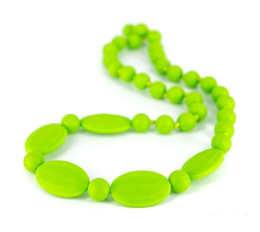 bijtketting Licorice 85 cm silicone lichtgroen