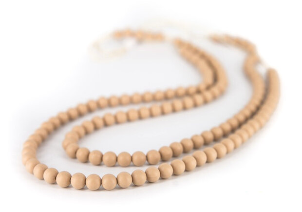 bijtketting Rainbow Loom&nbsp;90 cm silicone beige