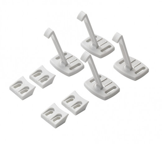 lade-/ kastslot schroefbevestiging PE wit 4 stuks