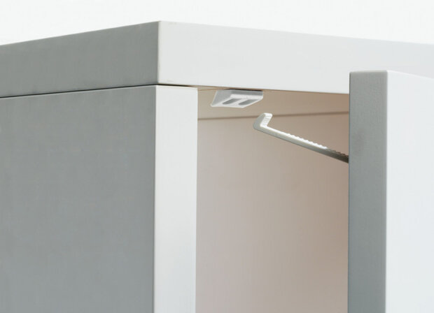 lade-/ kastslot schroefbevestiging PE wit 4 stuks