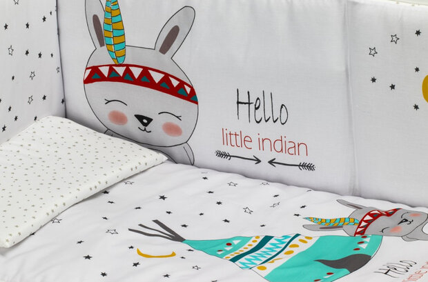 ledikant met bedtextiel Lovely tipi 125 x 93 cm wit