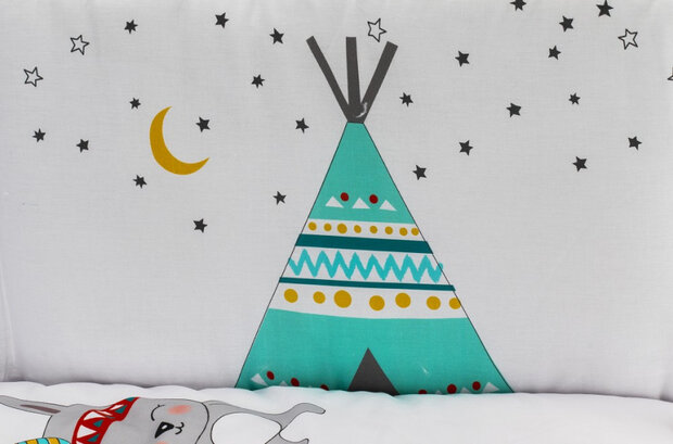 ledikant met bedtextiel Lovely tipi 125 x 93 cm wit