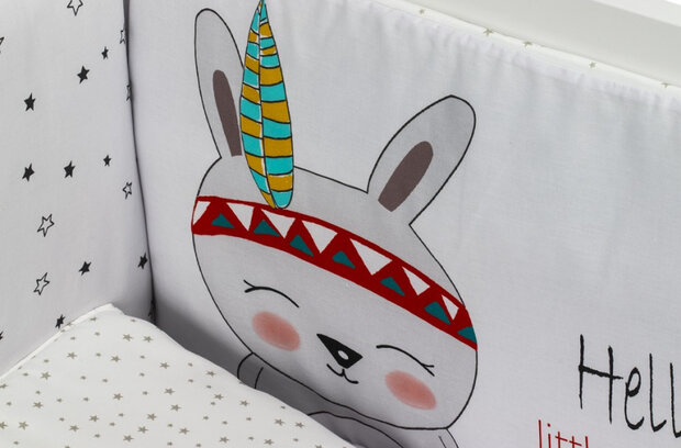 ledikant met bedtextiel Lovely tipi 125 x 93 cm wit