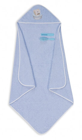 badhanddoek 100 x 100 cm katoen blauw 3-delig