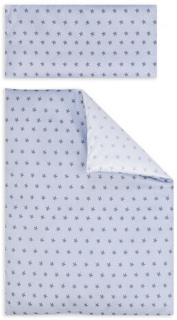 ledikant met bedtextiel Monet 125 x 93 cm blauw/wit