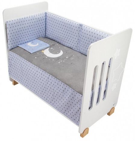 dekbedtextiel Universum 62 x 126 cm blauw 3-delig