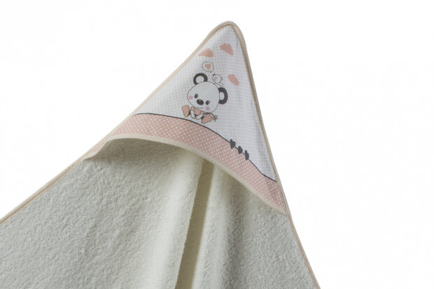 badcape Beertje 100 x 100 cm katoen beige
