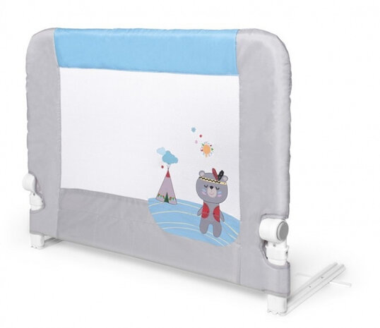 bedrail junior 90 x 70 cm textiel grijs/blauw