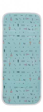 inlegkussen kinderwagen Indianen 83 x 33 cm mintgroen