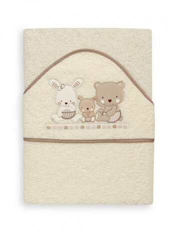handdoek beer 100 x 100 cm katoen beige