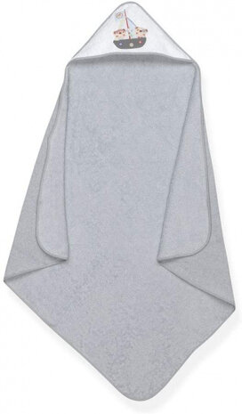 handdoek boot 100 x 100 cm katoen grijs