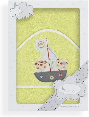 handdoek boot 100 x 100 cm katoen groen