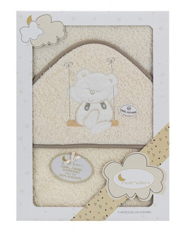 handdoek schommel 100 x 100 cm katoen beige