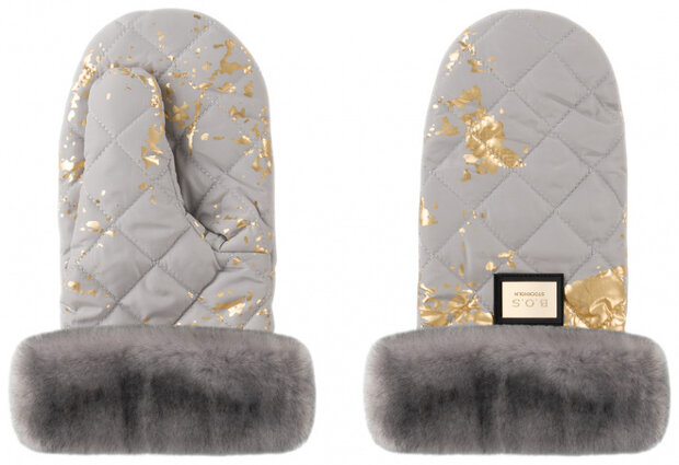 handschoenen Collection polyester grijs/goud