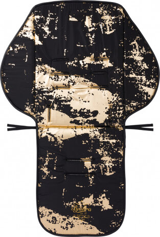 kinderwagenkussen junior 83 x 56 cm zwart/goud