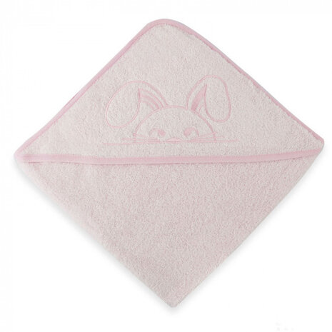 handdoek Lion Embroidery 70 x 70 cm katoen roze