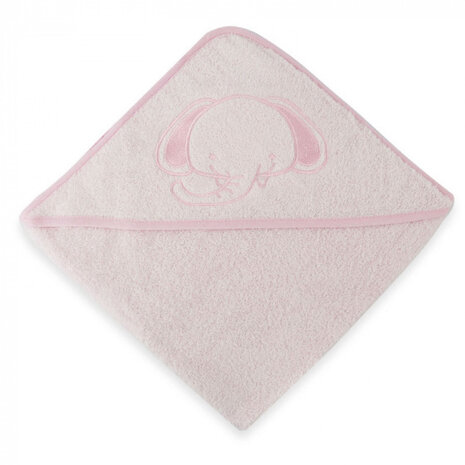 badcape Elephant 70 x 70 cm katoen roze