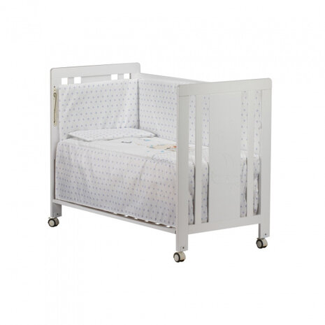 bedtextielset Beer 60 x 120 cm katoen wit/blauw 3-delig