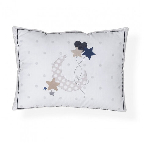 bedtextielset Maan 60 x 120 cm katoen wit/bruin 3-delig