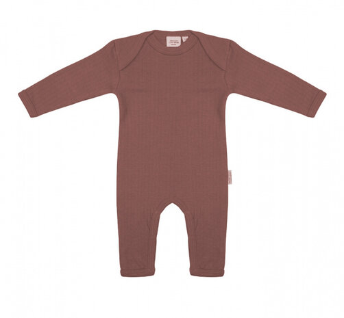 jumpsuit geribbeld meisjes katoen rood maat 0-1 maanden