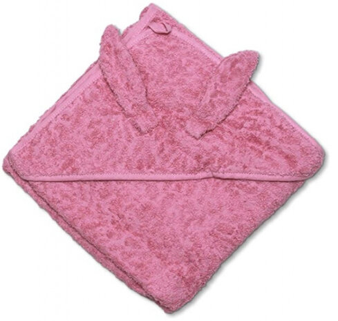 badcape junior 83 x 83 cm katoen roze