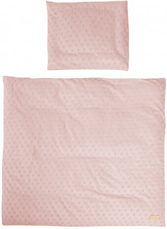 bedtextiel Lil Planet 80 x 80 cm polykatoen roze 2-delig