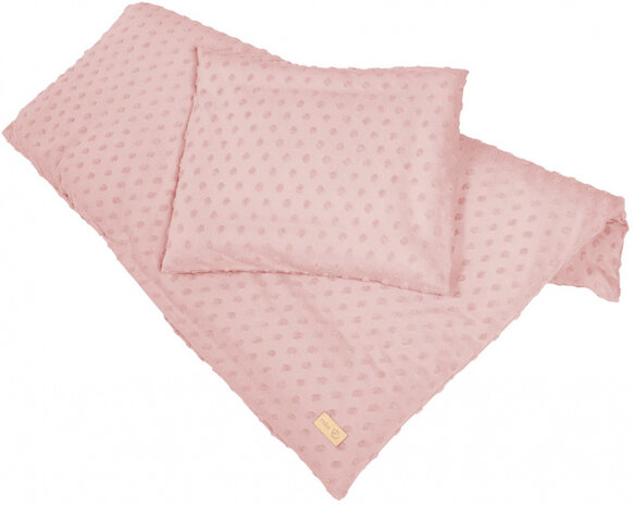 bedtextiel Lil Planet 80 x 80 cm polykatoen roze 2-delig