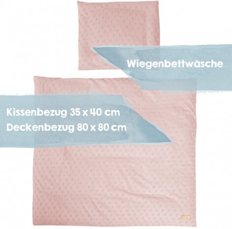 bedtextiel Lil Planet 80 x 80 cm polykatoen roze 2-delig