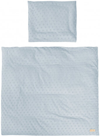 bedtextiel Lil Planet 80 x 80 cm polykatoen blauw 2-delig