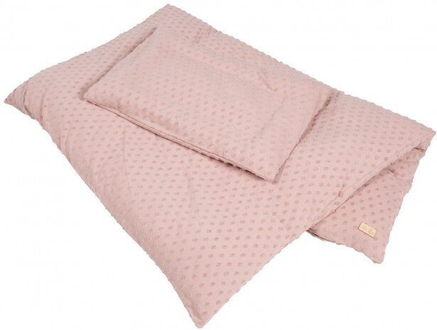 bedtextiel Lil Planet 135 x 100 cm polykatoen roze 2-delig