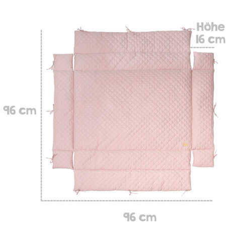 boxkleed Style junior 96 x 18 cm polykatoen roze