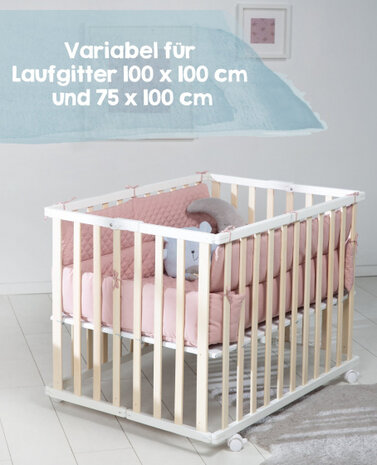 boxkleed Style junior 96 x 18 cm polykatoen roze