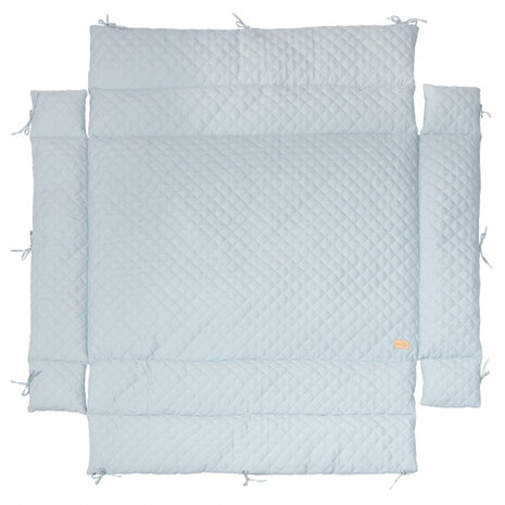 boxkleed Style junior 96 x 18 cm polykatoen lichtblauw