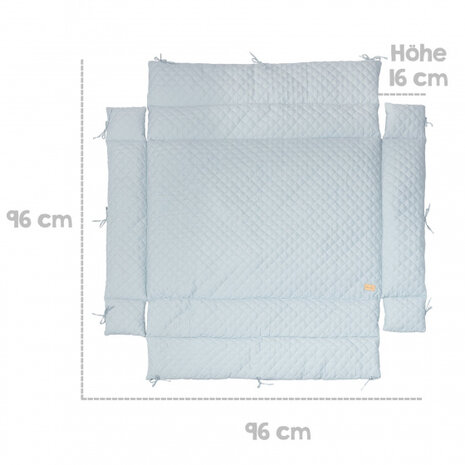 boxkleed Style junior 96 x 18 cm polykatoen lichtblauw