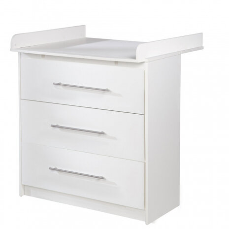commode Maren 88,5 x 75 x 98,5 cm hout/RVS wit