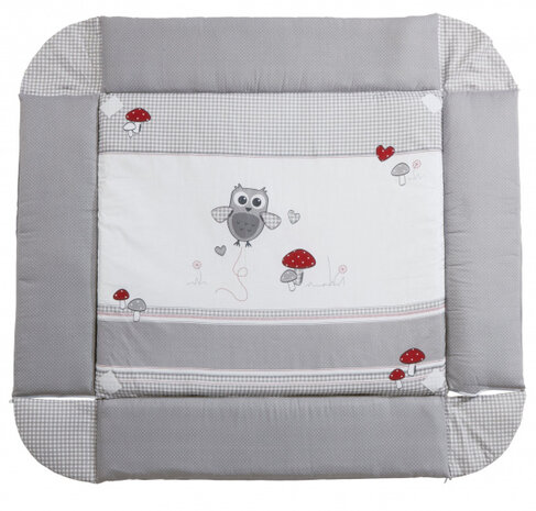 babynest Adam &amp; Owl 75 x 85 x 50 cm polyestere grijs
