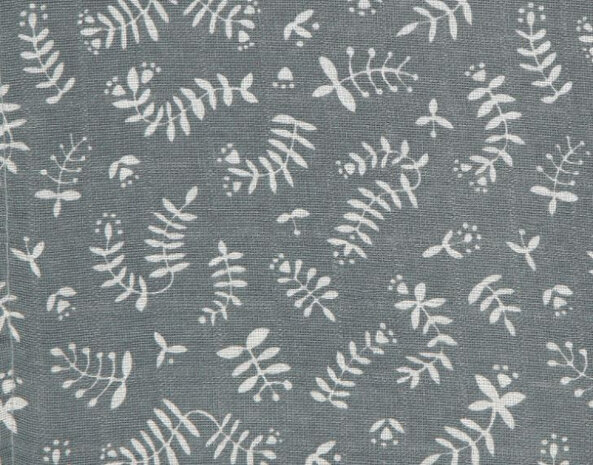 inbakerdoeken Botanic 120 x 120 cm katoen grijs