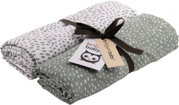 inbakerdoeken Minimal Dots 120 cm katoen groen