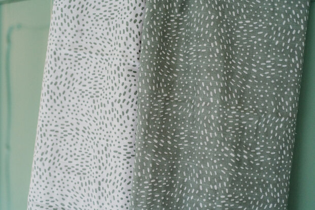 inbakerdoeken Minimal Dots 120 cm katoen groen