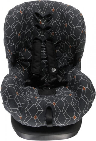 autostoelhoes 1+ Deco junior katoen antraciet