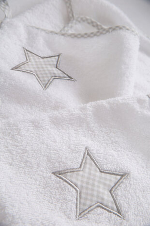 handdoekenset Little Stars 30cm katoen wit 3 -delig