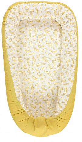 babynest Oragnic Botanic junior katoen geel/wit